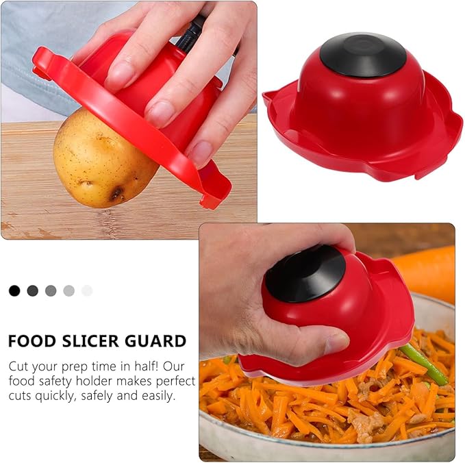 Food Safety Holder for Mandolin Slicer or Grater, Finger Anti-Cut Protectors for Vegetable Grater, Food Slicer Cutter Finger Guard for Mandoline Slicer