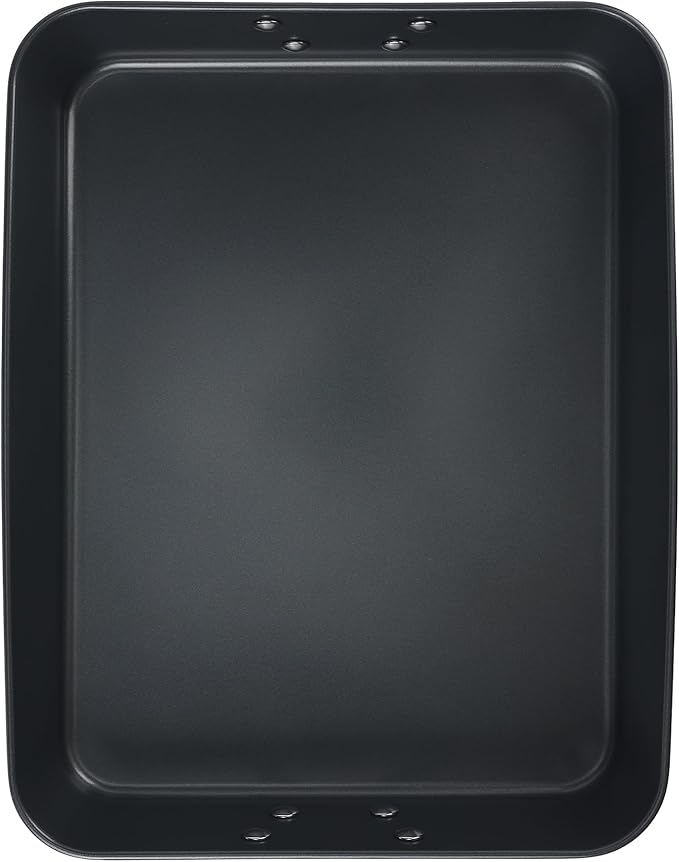 Baking Sheet Pan, Cookie Sheets for Oven Cooking, Warp Resistant Nonstick Cake Pan with Handle, Large Sheet Pans for Roasting 13.7 * 10.8 * 2.6in Black