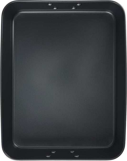 Baking Sheet Pan, Cookie Sheets for Oven Cooking, Warp Resistant Nonstick Cake Pan with Handle, Large Sheet Pans for Roasting 13.7 * 10.8 * 2.6in Black