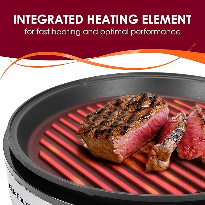 Non-Stick Electric Indoor Grill Pan, Multi-functional electric griddle Nonstick for Cooking Steaks, portable electric korean bbq grill, for Cooking Steaks, Pancakes & BBQ (black,36cm)