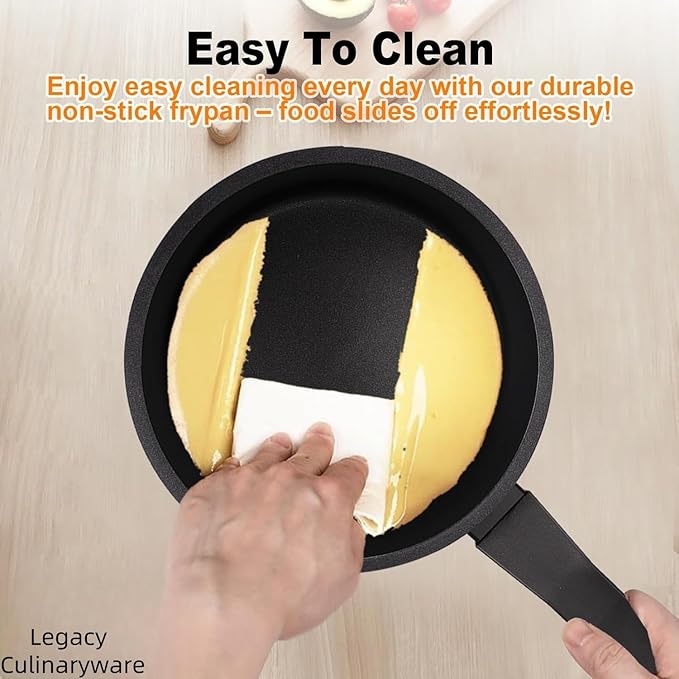 Legacy Culinaryware Nonstick Sauce Pan with Lid,2QT small pot, PFOA Free,Kitchen Pots Induction Pot,Blue