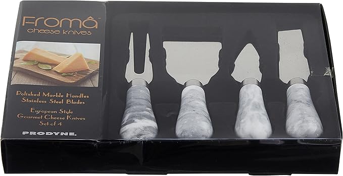 Prodyne KM-4-W Froma Knives Cheese Knife, Set of 4, White