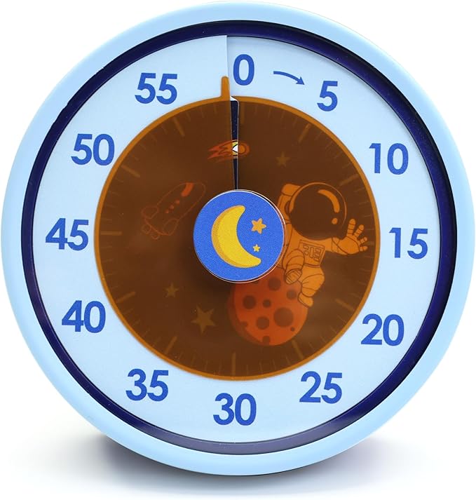Kitchen Timer for Cooking,Chef Cooking Timer Clock,No Batteries Required,Visual Dial Timers,60-Minute Countdown,Mechanical Clockwork,Magnetic Base, Ringer Alert,Timers for Kitchen/Study/Gym/Work,Bule