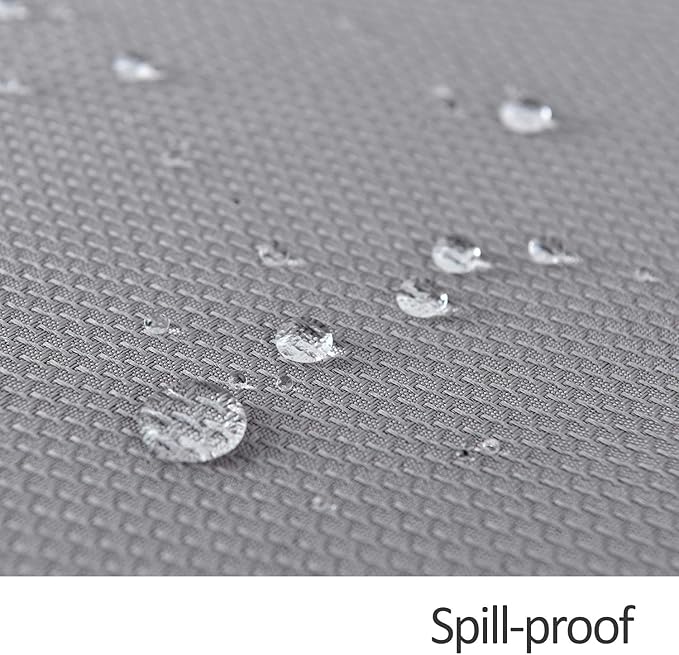 maxmill Jacquard Square Tablecloth Waterproof Spillproof Wrinkle Resistant Soft Textured Table Cloth for Dinner and Party Washable Polyester Fabric, Indoor and Outdoor Use, 60 x 60 Inch, Light Grey