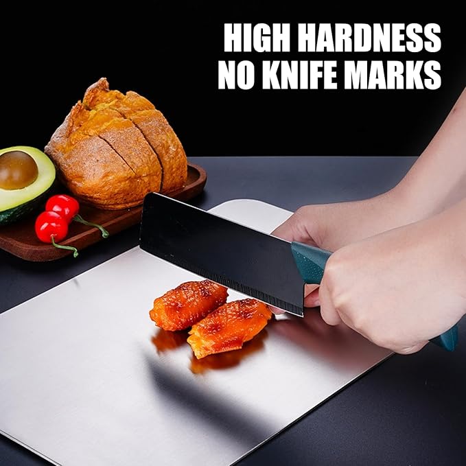 Titanium Cutting Board - 2025 New Upgrade 100% Pure Titanium Cutting Boards for Kitchen Double Sided Titanware Cutting Board,Hygiene Durable Dishwasher Safe Chopping Board (14x10 in)
