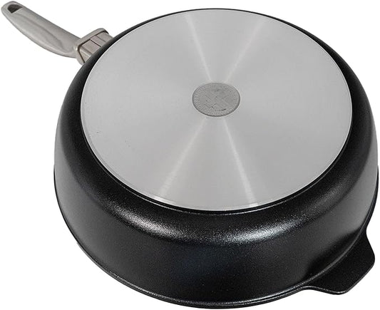 Swiss Diamond Nonstick Hybrid Ceramic and Diamond-Infused Deep Saute Pan With Glass Lid, Dou Ceramic, Dishwasher & Oven Safe Up To 500 °F (3.8 Quart)