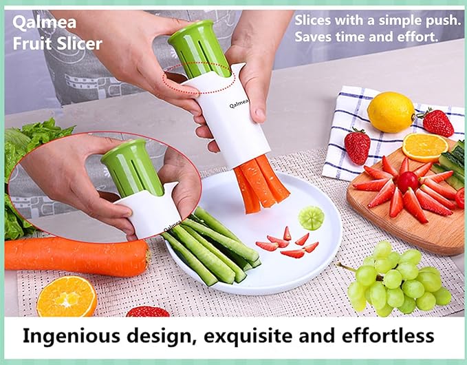 Vegetable Slicer Fruit Cutter Cucumber, Strawberry, Carrot, Potato | Easy Salad Maker, Cheese Grater for Kitchen | Creative Multi-Function Manual Food Chopper