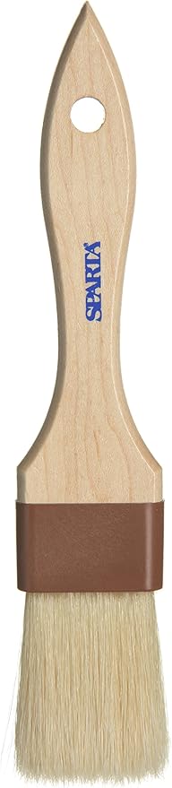 SPARTA, 1.5" Flat Boar Bristle Brush, Pastry Brush, Basting Brushes for Kitchen, Bakery, and Kitchen, Boar Hair, Brown