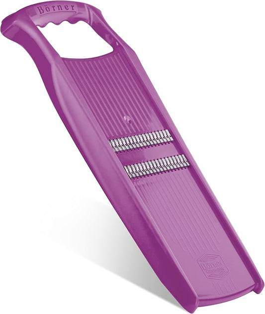 Börner by Reston Lloyd Roko PowerLine • Short & Long Vegetable Strips/Noodles & Safety Food Holder • Made in Germany, Purple