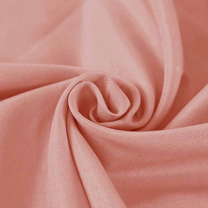 Fokitut 2 Pack Waterproof Round Tablecloth, 60 Inch, Stain Resistant and Wrinkle Polyester Table Cloth, Fabric Table Cover for Kitchen Dining, Wedding, Party, Holiday Dinner-Dusty Pink