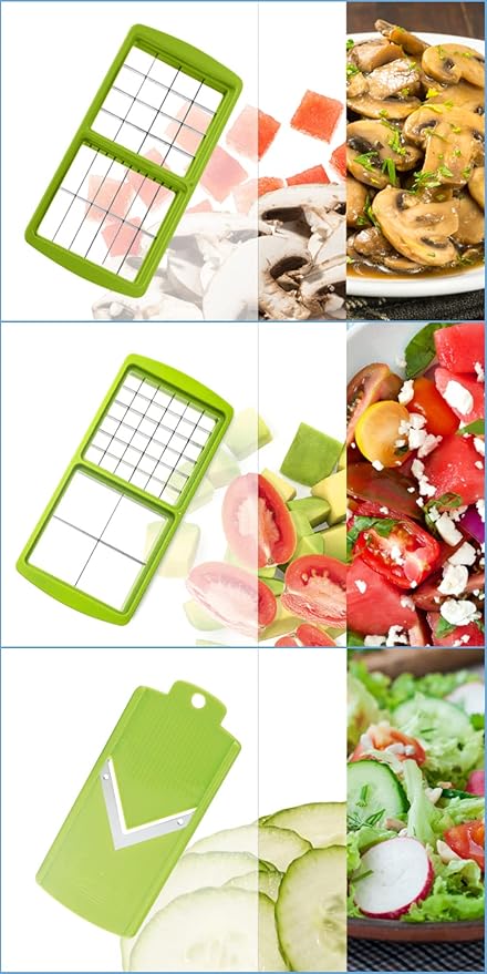 Genius Nicer Dicer Smart | 13 Pieces | Vegetable Cutter | Onion Cutter | Multi-Cutter | Fruit Cutter | NEW