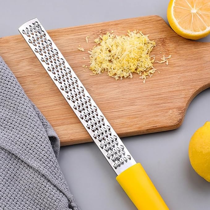 Lemon Zester & Cheese Grater & Vegetable Grater — Cheese Lemon, Garlic, Nutmeg, Chocolate, Fruits, Vegetables, Ginger Grater - Cheese Shredder & Stainless Steel Grater