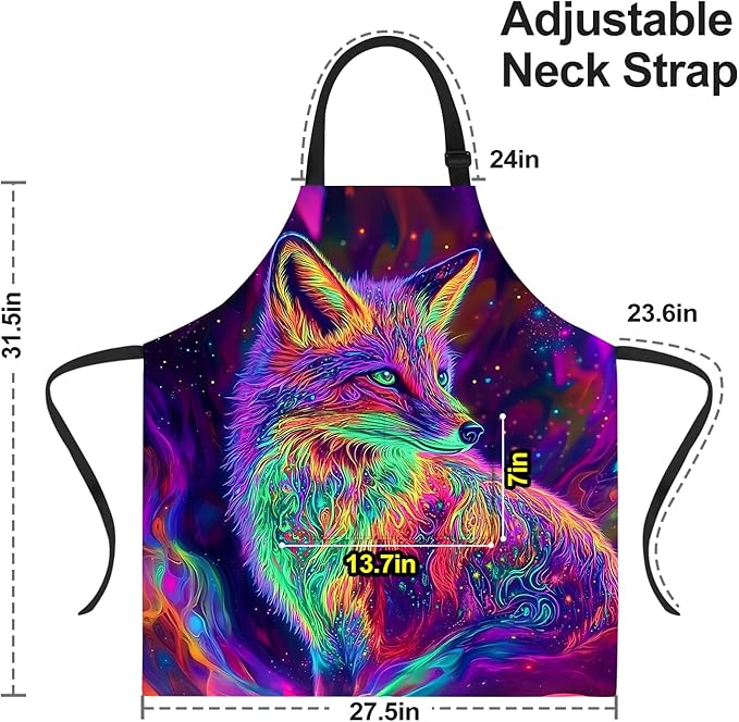 Funny Cat Apron with 2 Pockets Waterproof for Men Women Kitchen Garden Decor