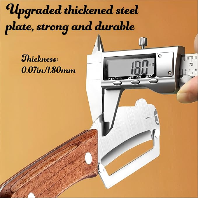 Vegetable Peeler with Wooden Handle and Stainless Steel Blade for Veggie Potato Carrot Apple Fruit Kitchen Tool