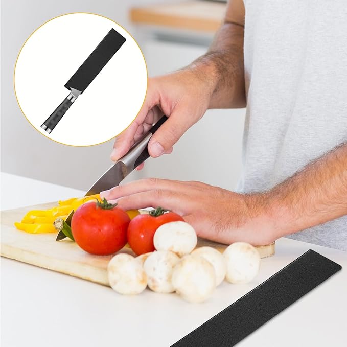 Tucnoeu 3pcs Universal 8.6 x 2.2Inch Knife Cover with Felt Lining, Waterproof Knife Guard,Knives Cover for Kitchen Knives Storage, Travel Protection