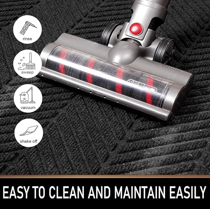 Front Door Mat,4'x6' Indoor Outdoor Entry Mat, Commercial Door Mat Indoor Outdoor Entrance, Heavy Duty Welcome Mat, Rubber Backing Non Slip Doormat for Entryway,Large Industrial Entry Rug