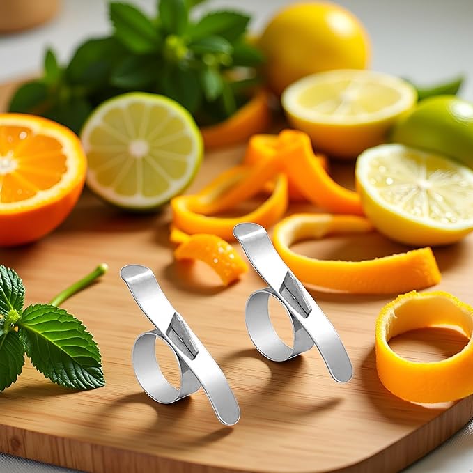 2Pcs Stainless Steel Orange Peeler Set for Kitchen, Orange Peeler Citrus Peelers, Stainless Steel Orange Peeler is Easy to Use and Clean,Graters, Peelers and Slicers