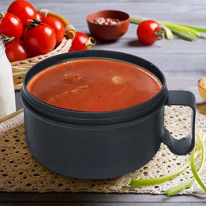 Ramen Bowl,Ramen Cooker,Microwave Ramen Bowl,Microwave Safe Soup Bowl,Portable Ramen Cooker, Instant Ramen Noodle Bowls For Home Office Dorm Apartment motor home etc