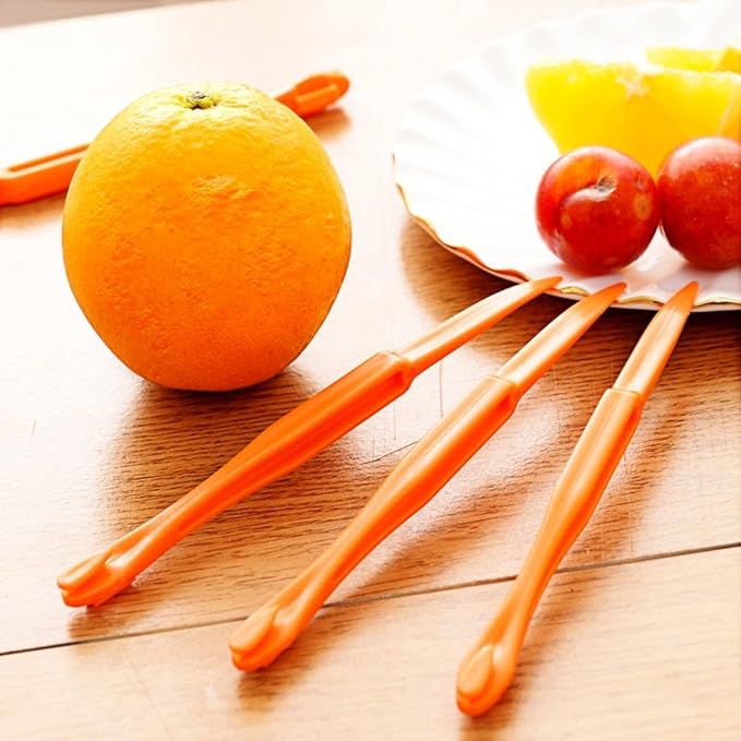 Orange Citrus Peelers, Cosmer Set of 15 Plastic Easy Slicer Cutter Peeler Remover Opener Kitchen Accessories Knife Cooking Tool Kitchen Gadgets (Set A)