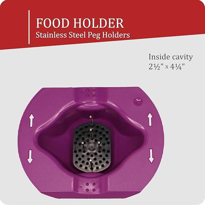 Borner by Reston Lloyd Food Safety Holder for Mandoline Slicers, Cutters & Food Graters, Protective Hand, Finger Guard for Safe Slicing & Grating, Purple