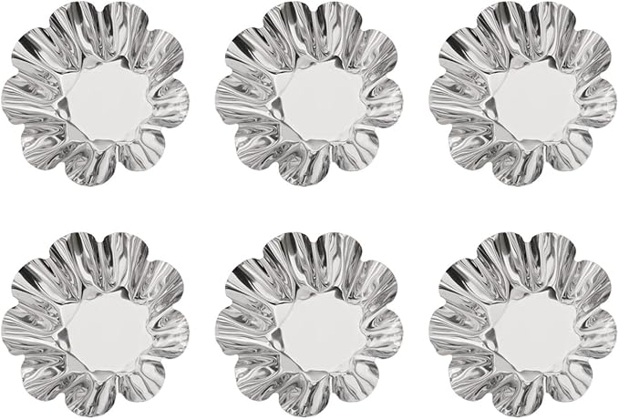 6Pcs Stainless Steel Nonstick Tart Pan for Fruit Tart, Egg Tart, and Cupcake, Easy to Clean and Remove, DIY Baking Accessories