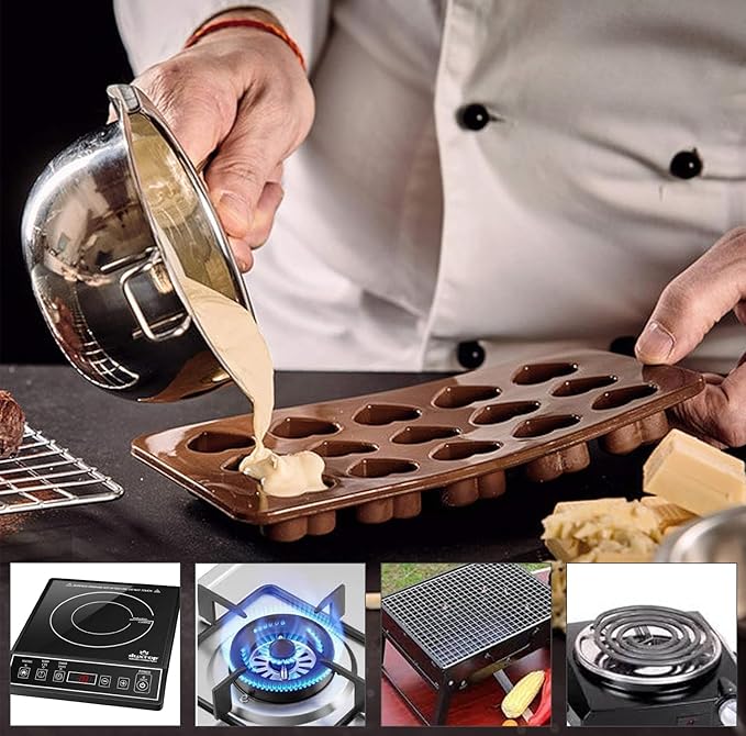 Stainless Steel Double Boiler Melting Pot with Heat Resistant Handle, Large Capacity Chocolate Melting Pot for Butter Candy Butter Cheese, Candle Making (450/900ML)