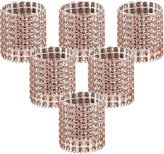 Accmor 50pcs Napkin Rings, Champagne Napkin Rings Buckles for Table Decorations, Wedding, Dinner, Party, DIY Decoration