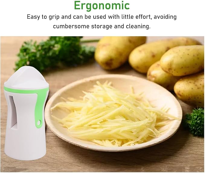 Handheld Spiralizer Vegetable Cutter, Detachable Ergonomic ABS Handheld Vegetable Spiralizer for Kitchen
