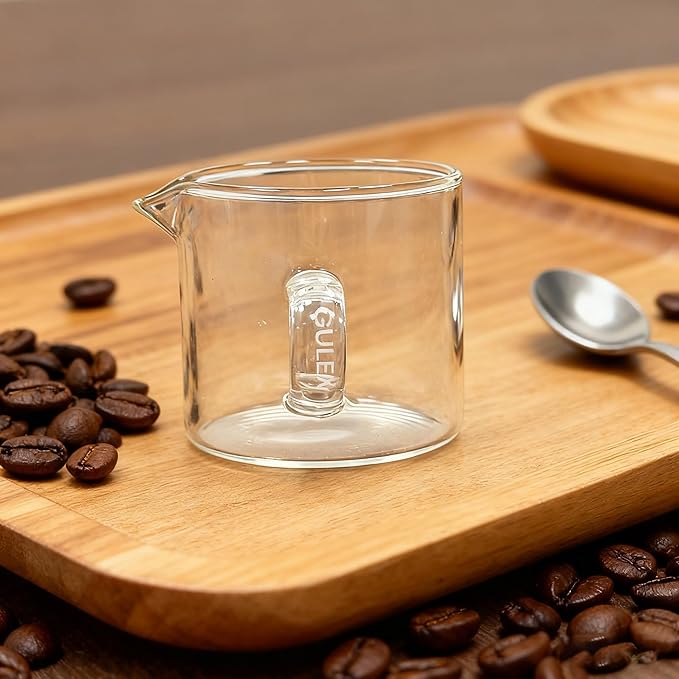 Espresso Cups, Shot Glass Coffee Espresso Cups with Pour Spout, 4 oz, Clear, Set of 2 (Set of 2)