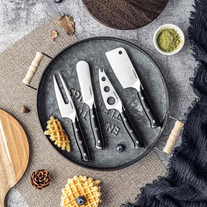 Seido Knives Shujin 4-Piece Charcuterie & Cheese Knife Set – Master Every Slice & Spread with Precision Elegance