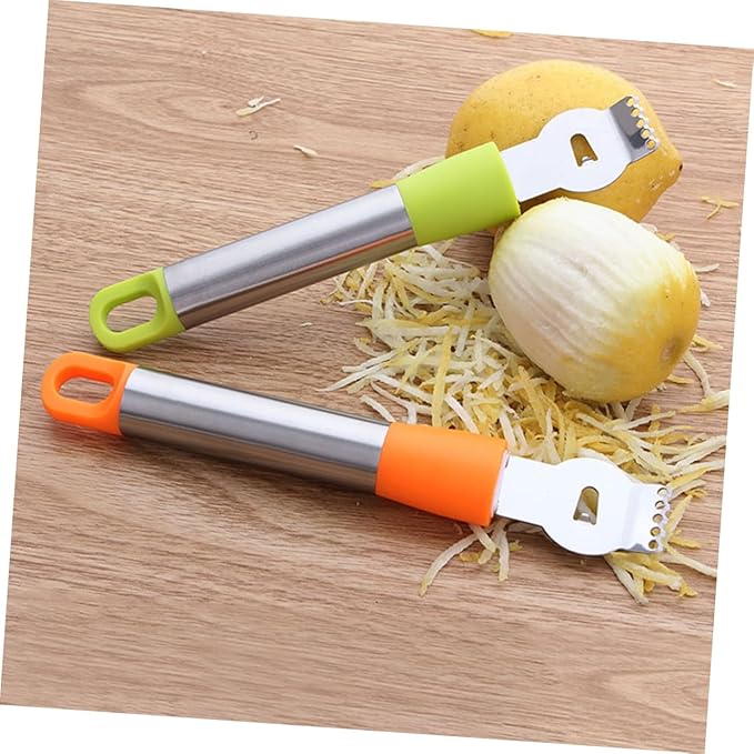 Stainless Steel Lemon Zester and Grater Hanging Random for Peeling Grating Citrus Chocolate Slicing and Home Cooking Essentials