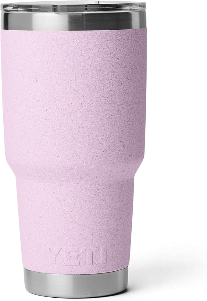 YETI Rambler 30 oz Tumbler, Stainless Steel, Vacuum Insulated with MagSlider Lid, Cherry Blossom
