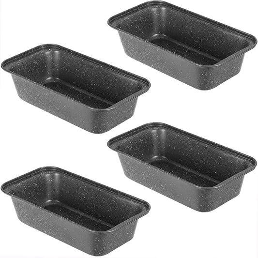 Uiifan 12 Pcs Mini Loaf Pan for Baking Bread Non Stick Small Banana Bread Tins Mini Loaf Pans for Nonstick Tiny Meatloaf Pan Carbon Steel for Oven and Baking (6 * 3.3 * 2inch,Gray with Dots)