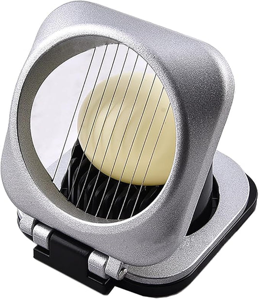 2 in 1 Stainless Steel Boiled Egg Slicer Heavy Duty Strawberry Section Cutter Multipurpose Kiwis Soft Fruit Chopper