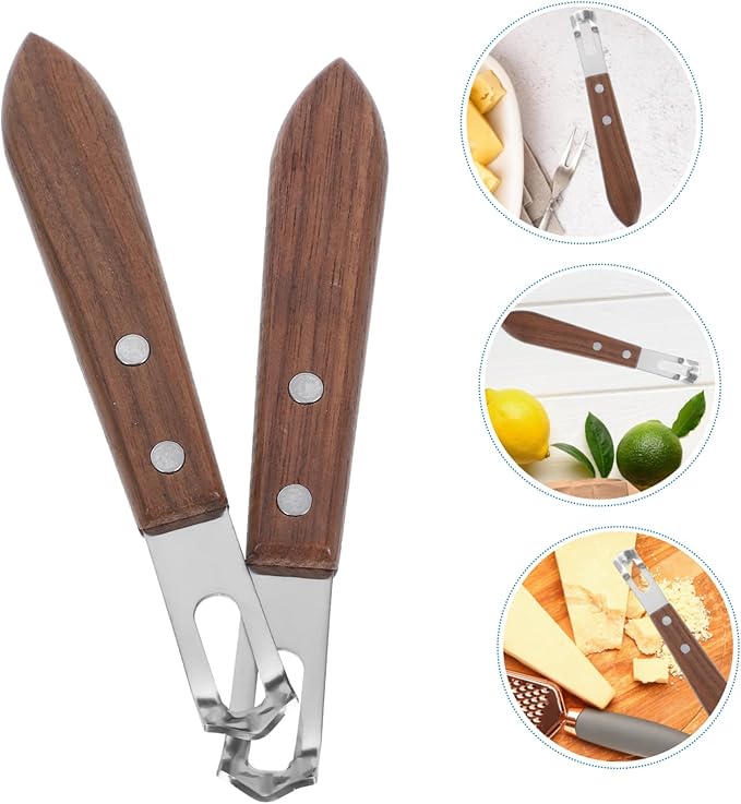 ABOOFAN 2Pcs Stainless Steel Zester Grater Handheld Cheese and Vegetable Slicer for Kitchen for Grating Lemon and Fruits Homes and Restaurants