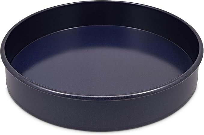 Zyliss E980196 Non-Stick Loose Base Round Sandwich Tin | 23cm/9in | Carbon Steel | Dark Blue | Cake Tin/Baking Tin/Bakeware/Cake Mould | Dishwasher Safe | 5 Year Guarantee