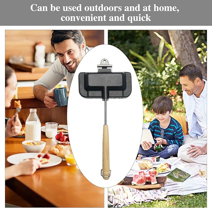 Breakfast Sandwich Maker, 4w1h sandwich maker, hot dog toaster,press bakeware nonstick frying pan pancake pan cooker with removable handle for breakfast pancakes, omelets, frittatas and toast (C-1)