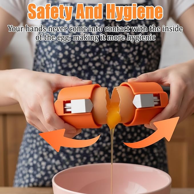Egg Shell Opener, 3-Piece Stainless Steel Egg Opener Set for Hard Boiled and Raw Eggs, Efficient Egg Cracker Tool for Home Cooks and Baking Enthusiasts, 3 Colors