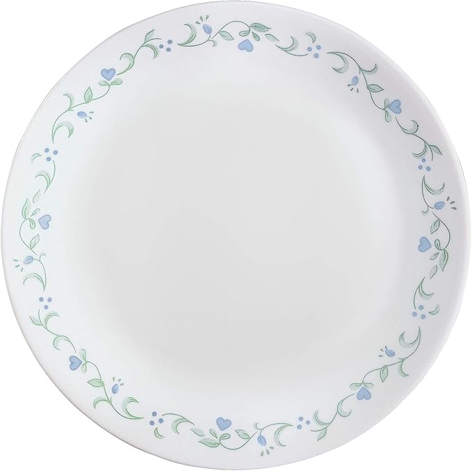 Corelle Vitrelle 10.25" Dinner Plates Set, Triple Layer Glass and Chip Resistant, Lightweight Round Plates, 8-Piece Country Cottage