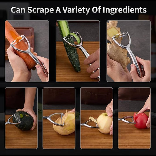 Y-Shaped Stainless Steel Vegetable & Fruit Peeler – Ultra-Sharp Blade, Ergonomic Handle, Dishwasher Safe Kitchen Peeler