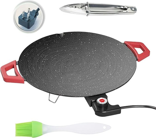 Indoor Grills Electric, Nonstick Electric Griddle for Indoor Use, Compact & Versatile Cooking for Steaks, Pancakes, and BBQ - 14in