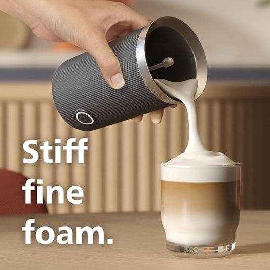 Philips Baristina Milk Frother - Foam milk perfectly. Hot and Cold. Dairy and Non-Dairy. Easy to Clean. for Philips Baristina Espresso Machines. Black (BAR311/60)