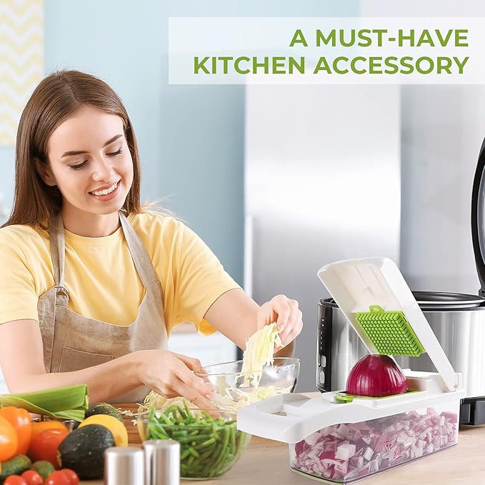 Vegetable Chopper - Multifunctional 15 in 1 Professional Food Chopper - Dicer, Cutter, Egg Slicer