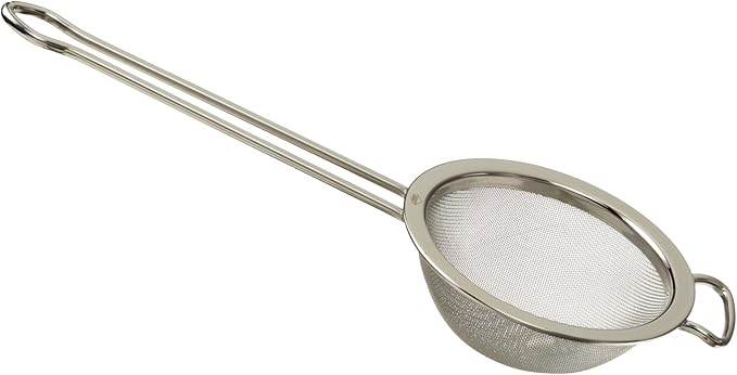 Kuchenprofi Mesh Strainer with Handle - Stainless Steel Fine Mesh Sieve for Smooth Sauces and Broths (5-Inch)