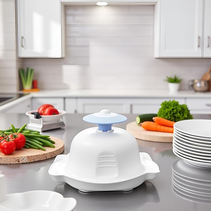 1Pc Blue Food Safety Holder for Mandolin Slicer,Finger Anti-Cut Protectors for Vegetable Grater, Peelers and Slicers,Food Slicer Cutter Finger Guard for Mandoline Slicer Grater Kitchen Utensils