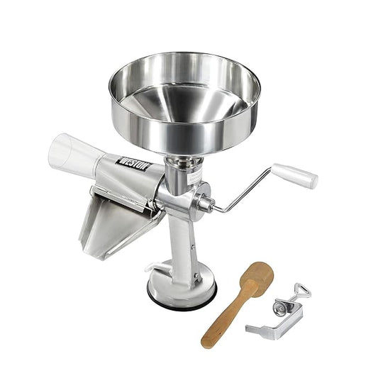 Weston Metal Tomato Strainer, 1 Gallon Hopper, Stainless Steel