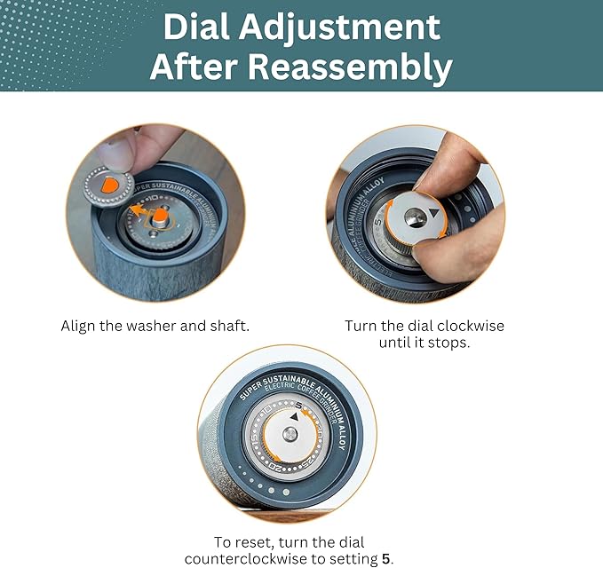 GRINDCRAFT Electric Coffee Grinder, Premium Stainless Steel Burr Coffee Grinder, Espresso Grinder Electric, Portable Grinder, Perfect Coffee Brew for Home, Travel, Camping and Office (Gray)