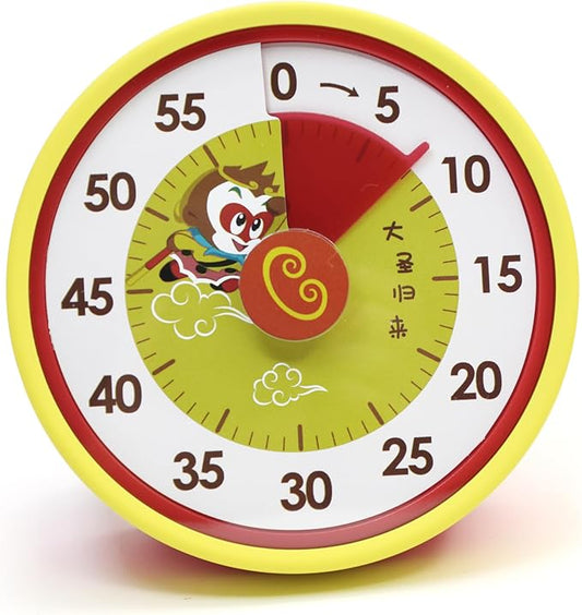Kitchen Timer for Cooking,Chef Cooking Timer Clock,No Batteries Required,Visual Dial Timers,60-Minute Countdown,Mechanical Clockwork,Magnetic Base,Ringer Alert,Timers for Kitchen/Study/Gym/Work,Orange