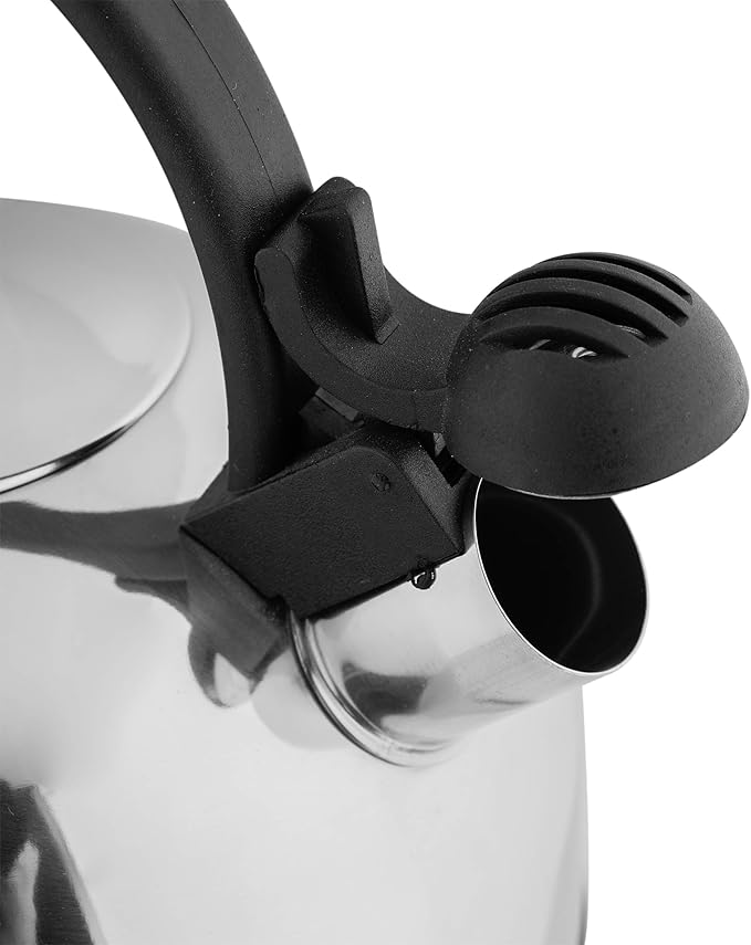 Axentia Stovetop Retro Kettle, Silver, 2.5 Litre