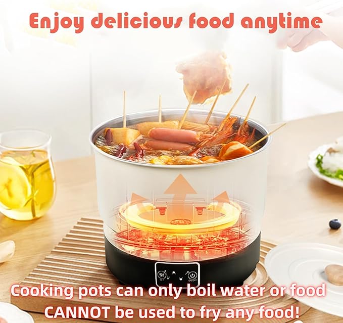 Portable Induction Cooktop with 2-Qt Pot - 650W Fast Heating, Low Noise | 7-Inch Mini Cooker for Travel, Home,Camping & RV | Flameless, Compact Space-Saving Design